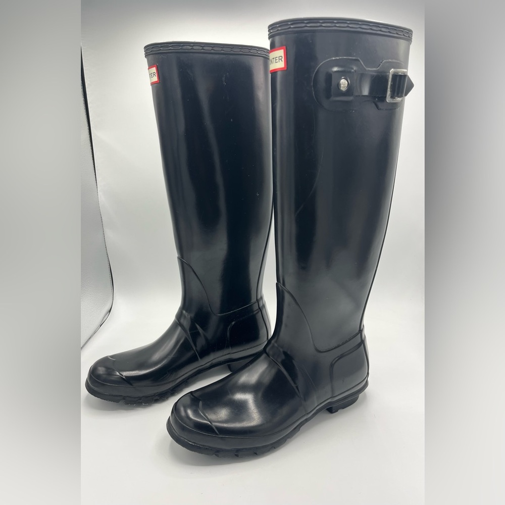 Hunter Black Knee-High Boots - Picture 7 of 12